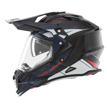 Casque Cross NOX N312 Track Blue Shiny Red