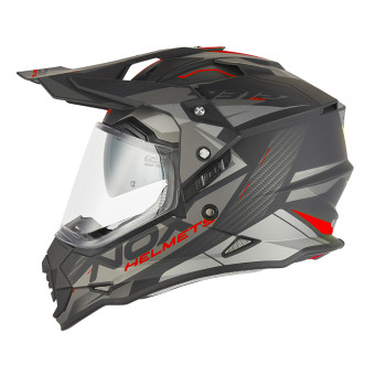 Casque Cross NOX N312 Track Mat Black Red