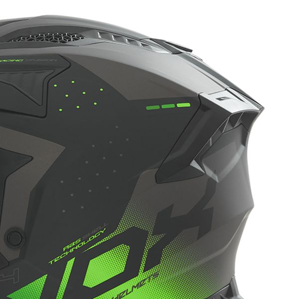 NOX N634 Nero opaco sfumato Verde