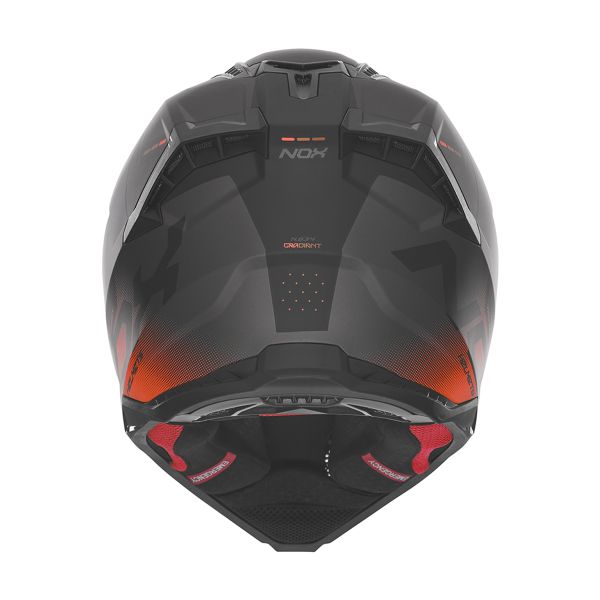 NOX N634 Nero opaco sfumato Rosso