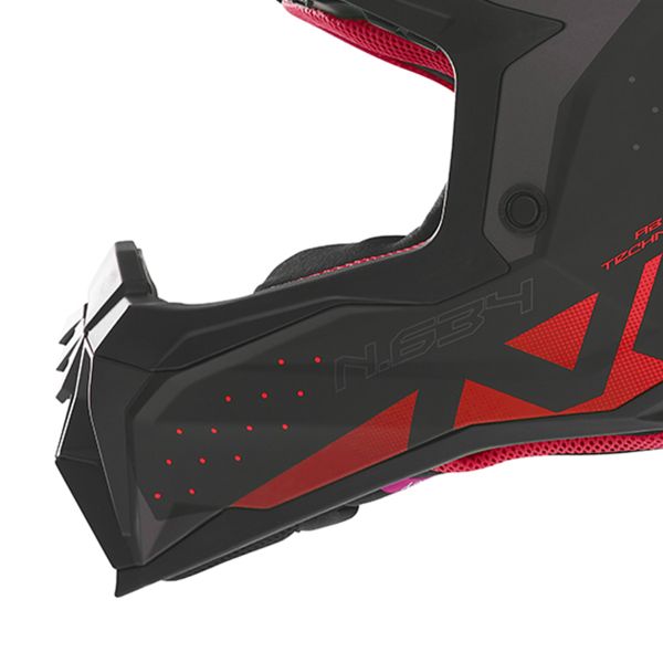 NOX N634 Nero opaco sfumato Rosso