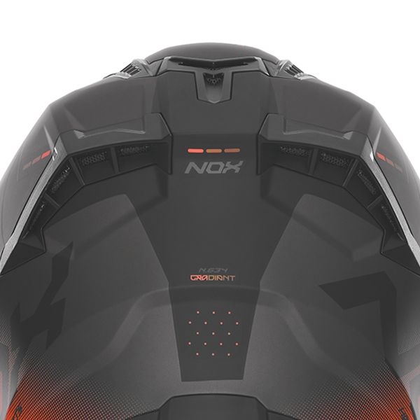 NOX N634 Nero opaco sfumato Rosso