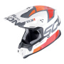 Casque Cross Scorpion VX-16 Evo Air Analogico Bianco Arancione