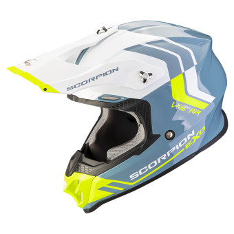 Casque Cross Scorpion VX-16 Evo Air Fusion Blue Yellow Fluo Casque Cross Scorpion VX-16 Evo Air Fusion Blue Yellow Fluo