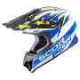 Casque Cross Scorpion VX-16 Evo Air Patriot White Blue Yellow