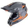 Casque Cross Scorpion VX-16 Evo Air Rod Grigio Arancione