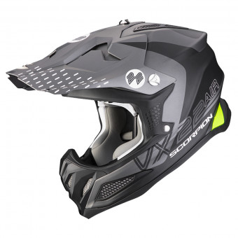 Casque Cross Scorpion VX-22 Air Ares Matt Black Silver Casque Cross Scorpion VX-22 Air Ares Matt Black Silver