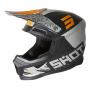 Casque Cross SHOT Furious Draw Orange Grey Matt