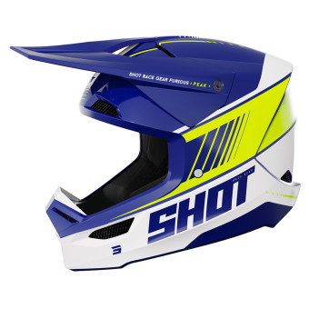 Cross SHOT Furious Peak Blue Neon Yellow Glossy