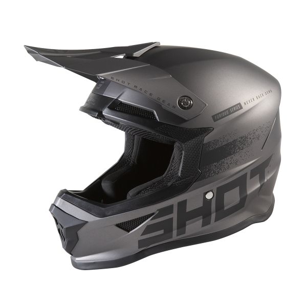 Casco Moto SHOT Furious Raw 2.0 Black Grey Gun Metal Matt Al Miglior Prezzo  | iCasque.it