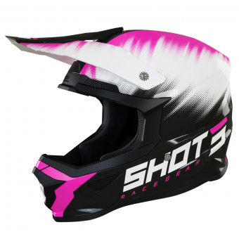 Shot K10 Black 2.0 Bambini Motocross Stivali Nero/Pink 32