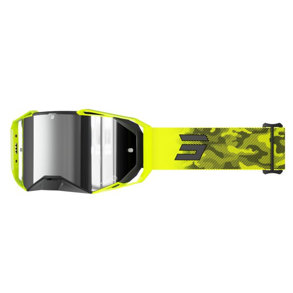 Maschera Cross SHOT Occhiali Lite Patrol giallo neon opaco