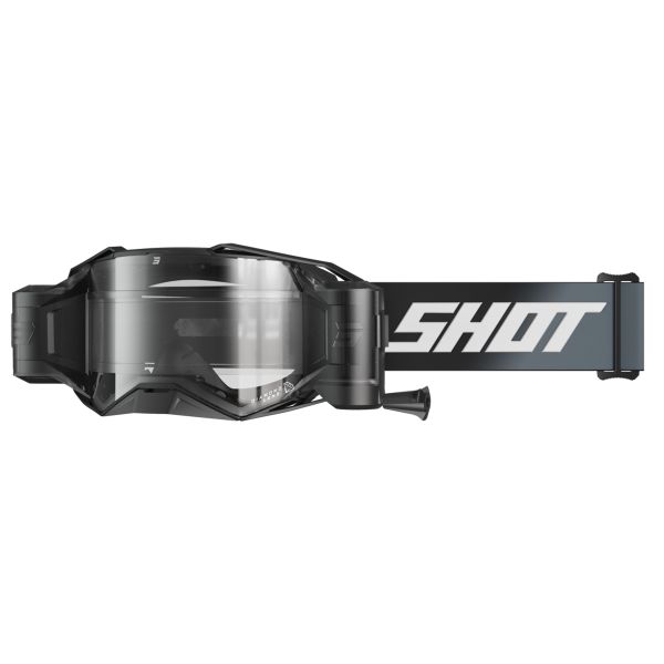 Maschera Cross SHOT Occhiali Lite Roll-off Solid Black Matt