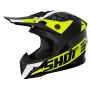 Casque Cross SHOT Pulse Airfit Black White Neon Yellow Glossy