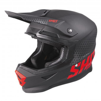 Casque Cross SHOT Furious Raw Black Red Matt Casque Cross SHOT Furious Raw Black Red Matt