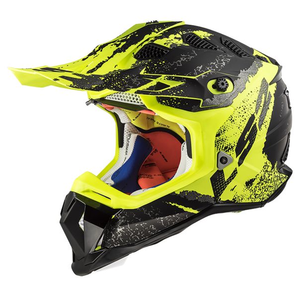 Casco Moto LS2 Subverter Claw Matt Black H-V Yellow MX470 in Stock |  iCasque.it