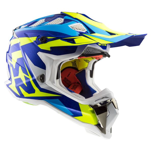 Casco Moto LS2 Subverter Nimble White Blue Yellow MX470 Al Miglior Prezzo |  iCasque.it