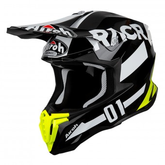 Cross Airoh Twist Racr Nero Bianco Giallo