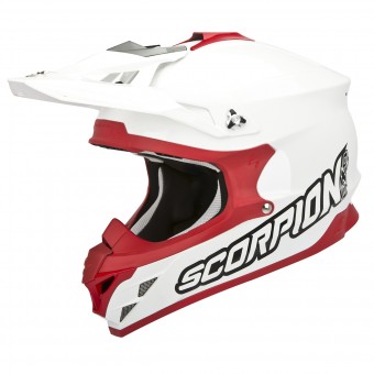 Casque Cross Scorpion VX-15 Evo Air Blanco Rosso Casque Cross Scorpion VX-15 Evo Air Blanco Rosso