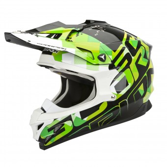 Casque Cross Scorpion VX-15 Evo Air Grid Nero Verde Casque Cross Scorpion VX-15 Evo Air Grid Nero Verde