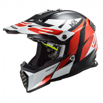 Casque Bambini LS2 Fast Evo Mini Strike Black White Red MX437J Casque Bambini LS2 Fast Evo Mini Strike Black White Red MX437J
