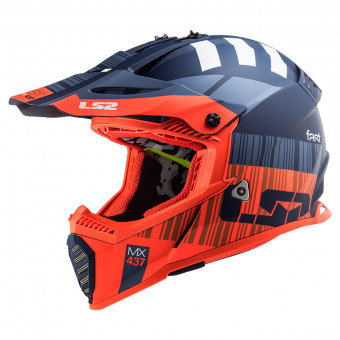 Bambini LS2 Fast Evo Mini Xcode Fluo Oranhe Blue MX437J