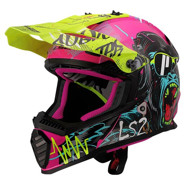 Bambini LS2 Fast II Mini Gorilla Purple MX437