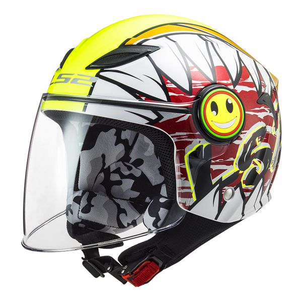 Bambini LS2 Funny Crunch White H-V Yellow OF602