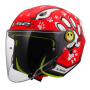 Casque Bambini LS2 Funny II Paws Rosso OF622