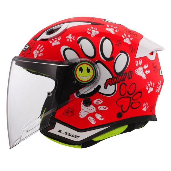 LS2 Funny II Paws Rosso OF622