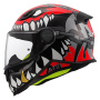 Casque Bambini LS2 Bambino Punk Grigio Rosso FF812