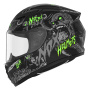 Casque Bambini NOX N731 Zumbi Matt Black Neon Green