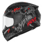 Casque Bambini NOX N731 Zumbi Matt Black Red