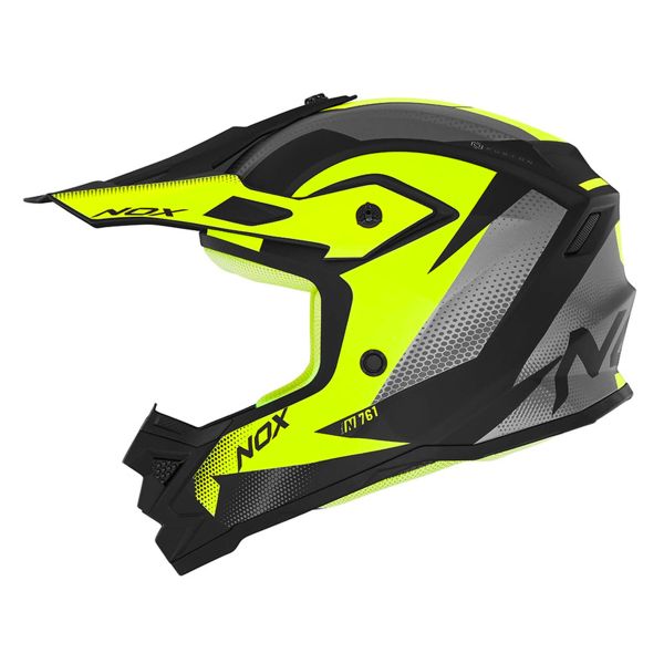 Bambini NOX N761 Fusion Matt Black Neon Yellow
