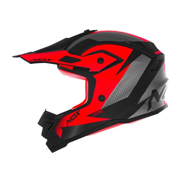 Bambini NOX N761 Fusion Matt Black Red