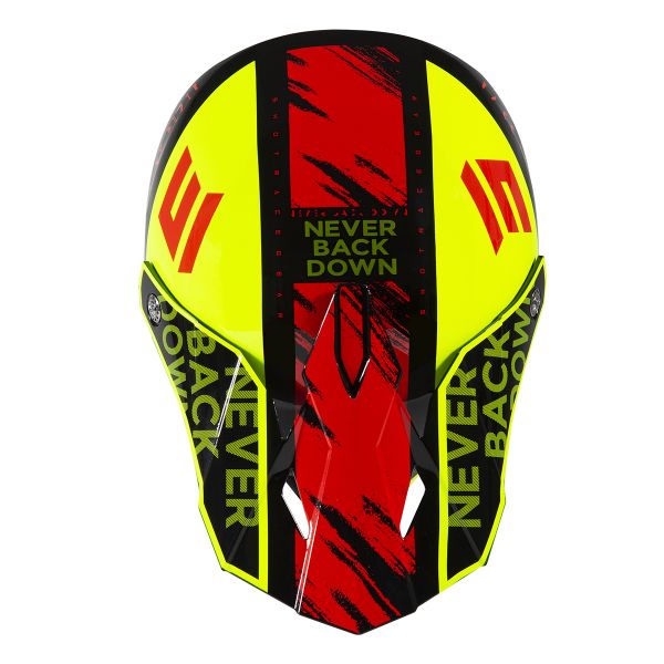 SHOT Furious Draw Neon Yellow Black Red Glossy Bambino