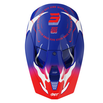 SHOT Furious Kid Beast Blu Rosso Lucido 2.0