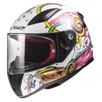 Bambini LS2 Rapid Mini Crazy Pop White Pink FF353J
