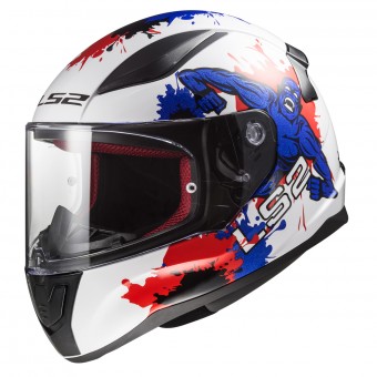 Bambini LS2 Rapid Mini Monster White Blue FF353J