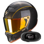 Casque Integrale Scorpion EXO-HX1 Carbon SE Black Gold + Kit bluetooth 5R Lite