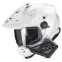 Casque Integrale Scorpion ADF 9000 Air Matt Pearl White + Kit Bluetooth BT Mini