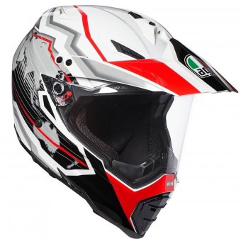 Casque Integrale AGV AX-8 Dual Evo Earth White Black Red Casque Integrale AGV AX-8 Dual Evo Earth White Black Red