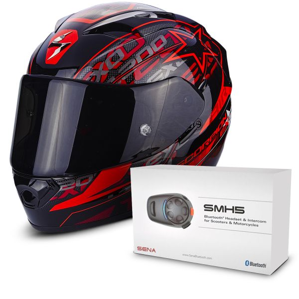 Casco Moto Scorpion EXO 1200 Air Solis Black Red Al Miglior Prezzo |  iCasque.it