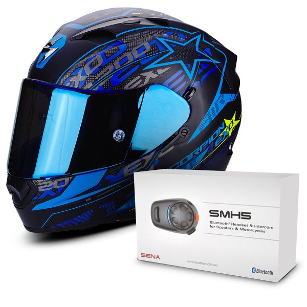 Integrale Scorpion EXO 1200 Air Solis Matt Black Blue