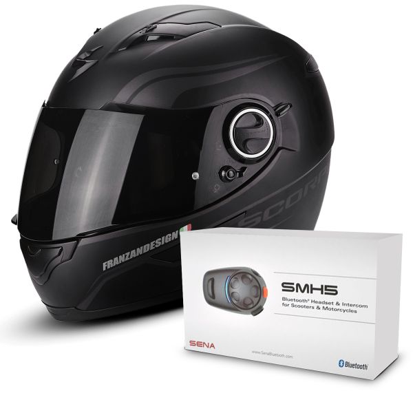 Integrale Scorpion Exo 490 Vsion Luz Matt Black Neon Silver