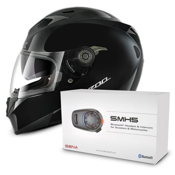 Integrale Shark S700 S Prime BLK Pinlock + Sena SMH5 Bluetooth Kit