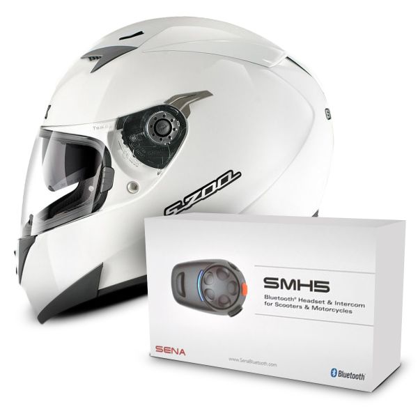 Integrale Shark S700 S Prime WHU Pinlock + Sena SMH5 Bluetooth Kit