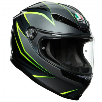 Casque Integrale AGV K-6 Flash Grey Black Lime Casque Integrale AGV K-6 Flash Grey Black Lime