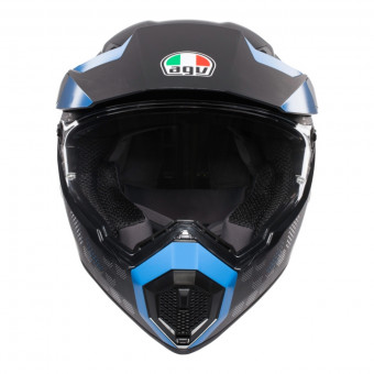 AGV AX-9 Antartica Nero Opaco Blu
