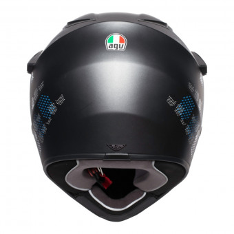 AGV AX-9 Antartica Nero Opaco Blu